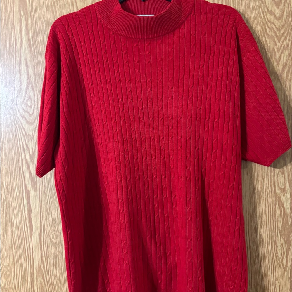 Alfred Dunner Women's Red Turtleneck Sweater